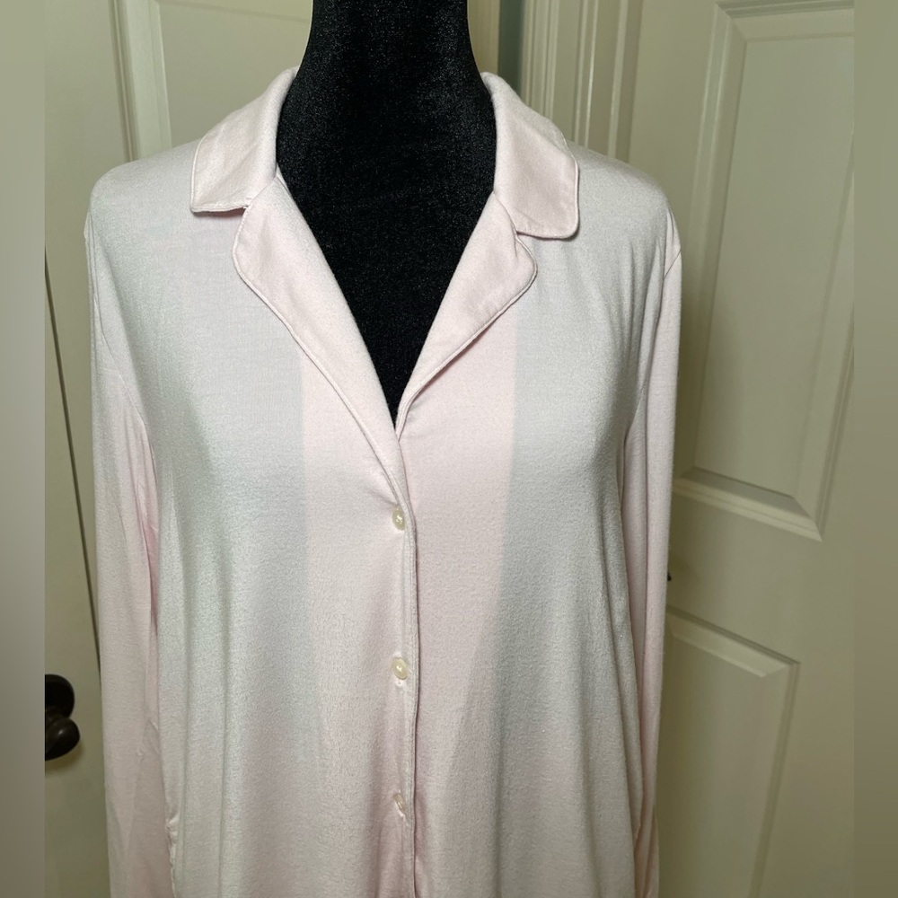 Victoria’s Secret Pink Modal Lace Trim Pajama Set Large (Long) - Picture 4 of 7